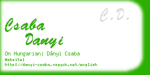 csaba danyi business card